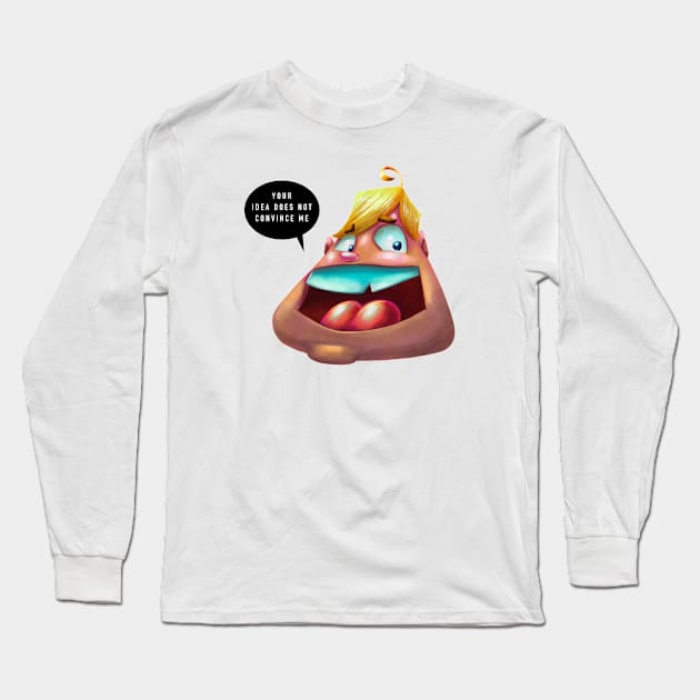 Face 03 Long Sleeve T-Shirt by BlueGlue